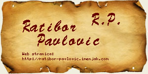 Ratibor Pavlović vizit kartica